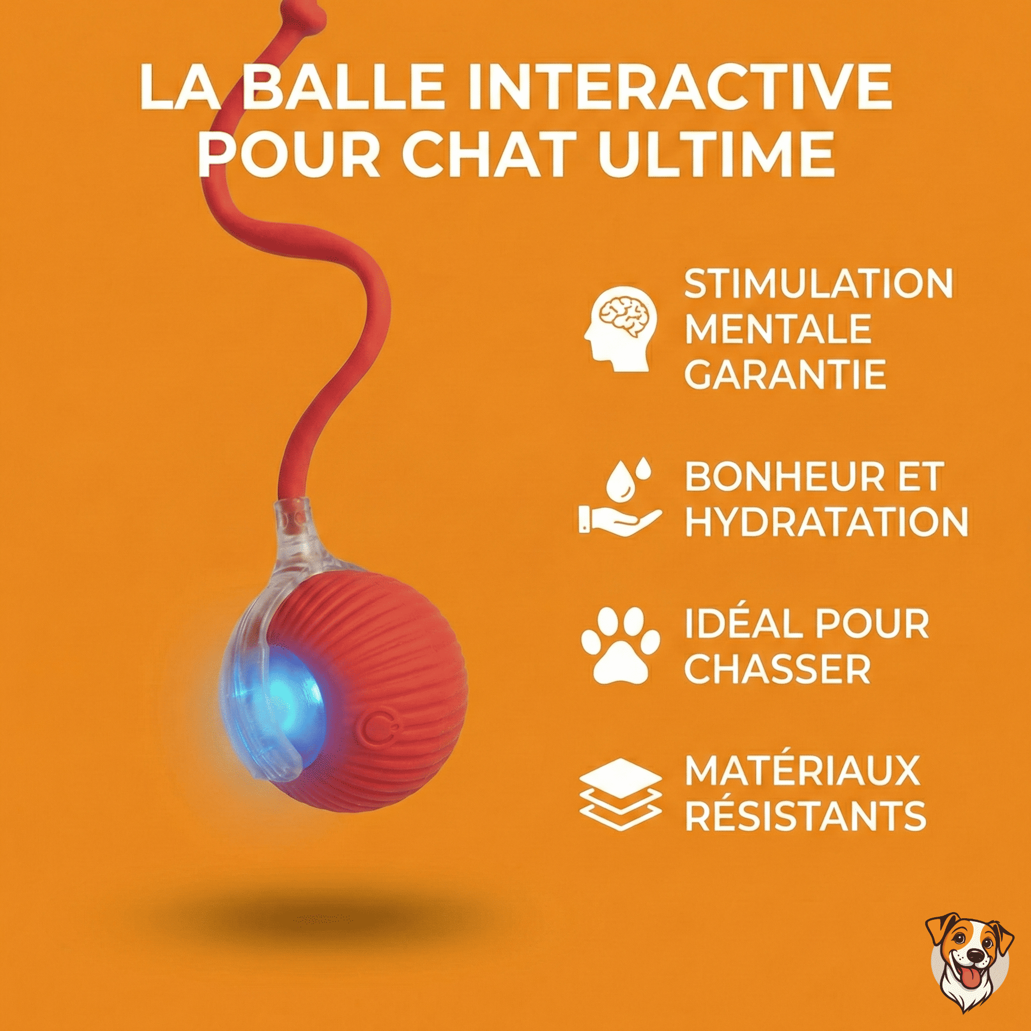 Balle Interactive pour Chat – Anti - Ennui & Automatique - PetouPet