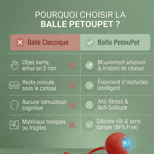 Balle Interactive pour Chat – Anti-Ennui & Automatique
