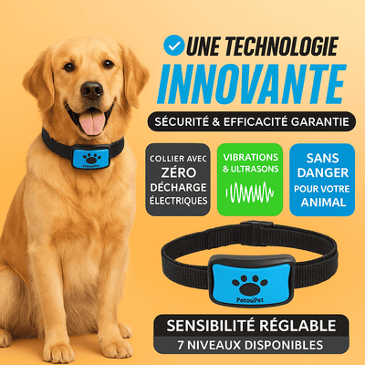 Collier Anti - Aboiement Intelligent - Sans Choc - PetouPet